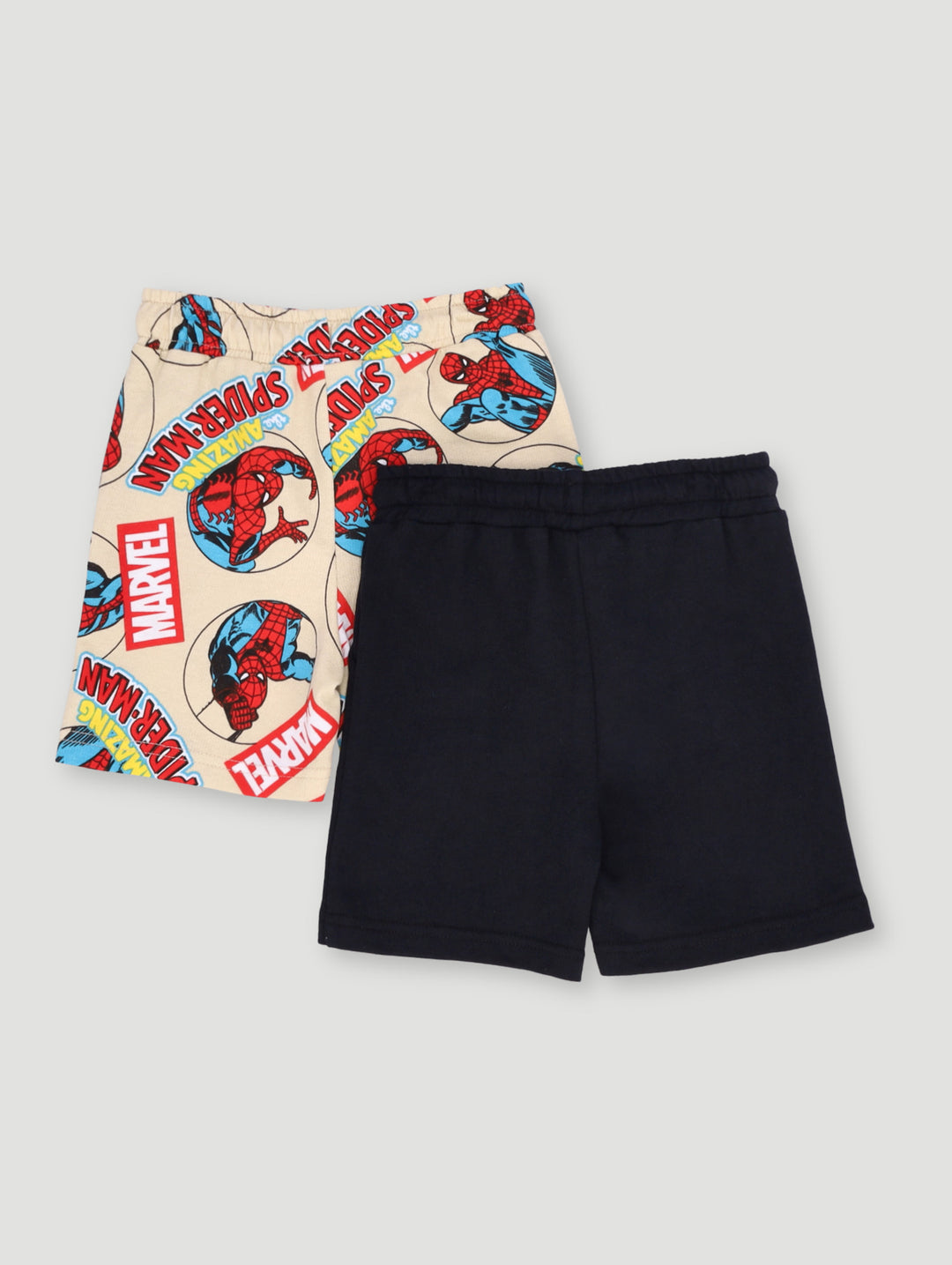 Pre- Boys 2 Pack Spiderman Shorts - Stone