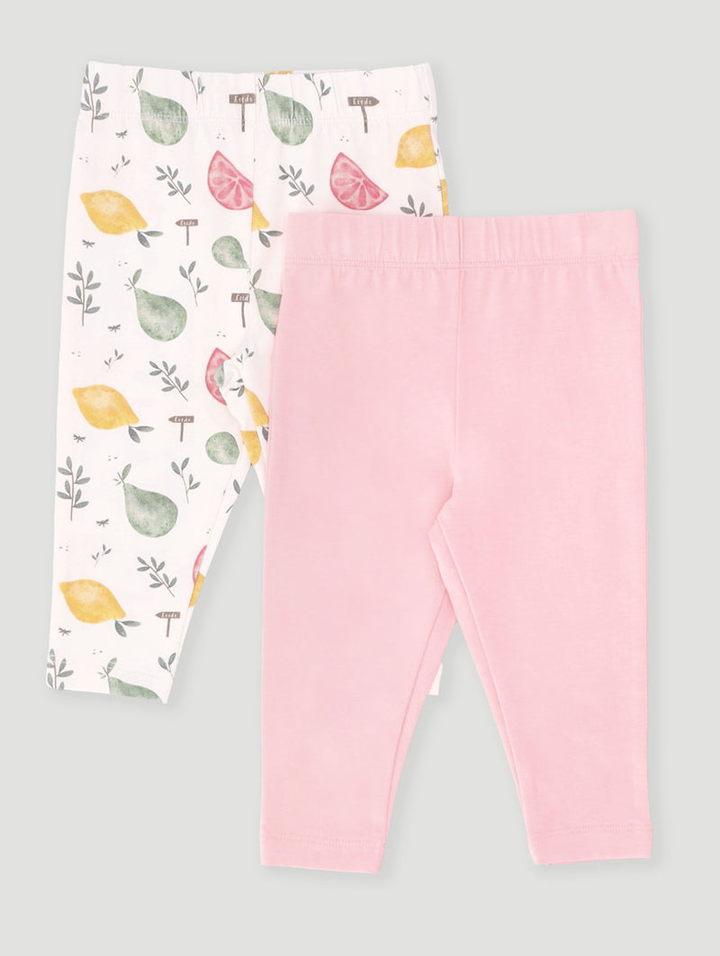 Keedo Baby Girls 2 Pack Fruit Legging - Pink