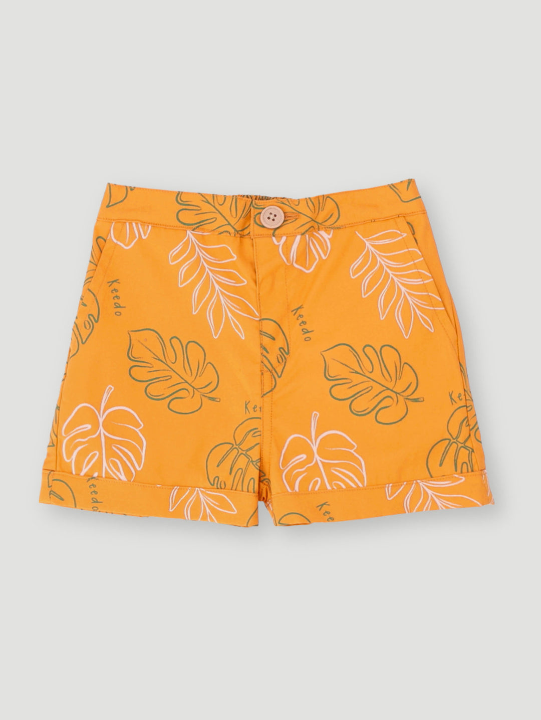 Keedo Baby Boys Foliage Short - Mustard