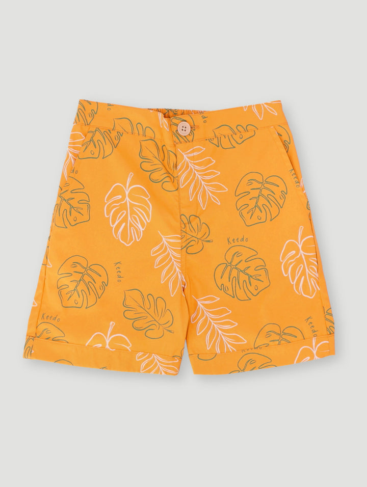 Keedo Boys Foliage Short - Mustard