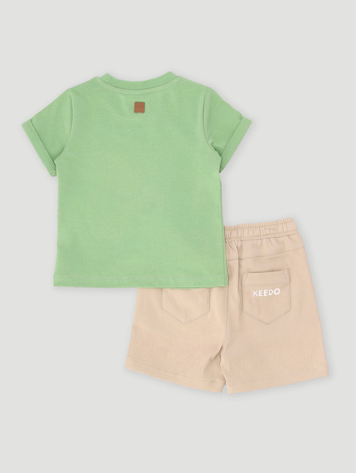 Keedo Baby Boys Tee & Short Set - Green