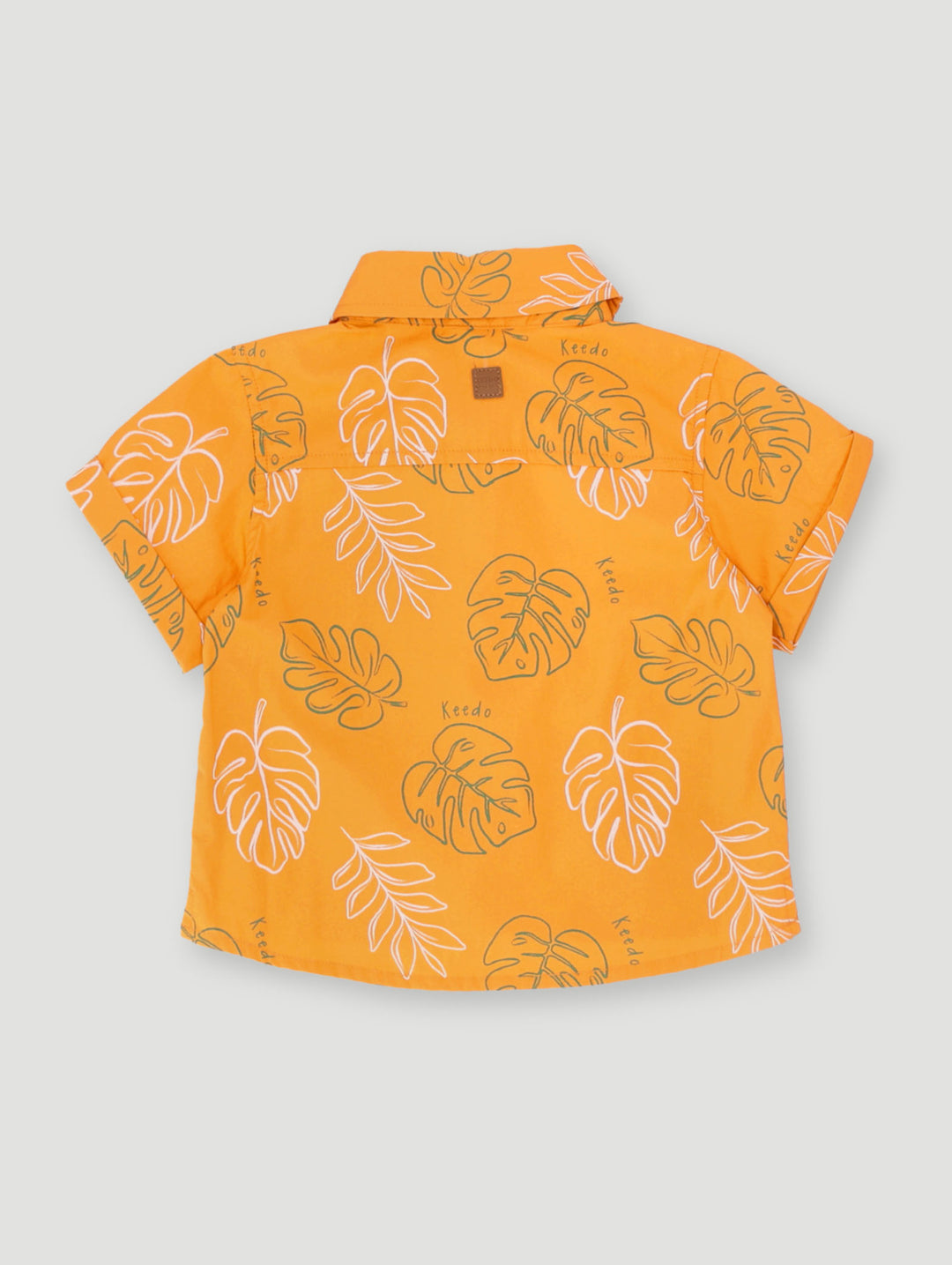 Keedo Baby Boys Foliage Shirt - Mustard