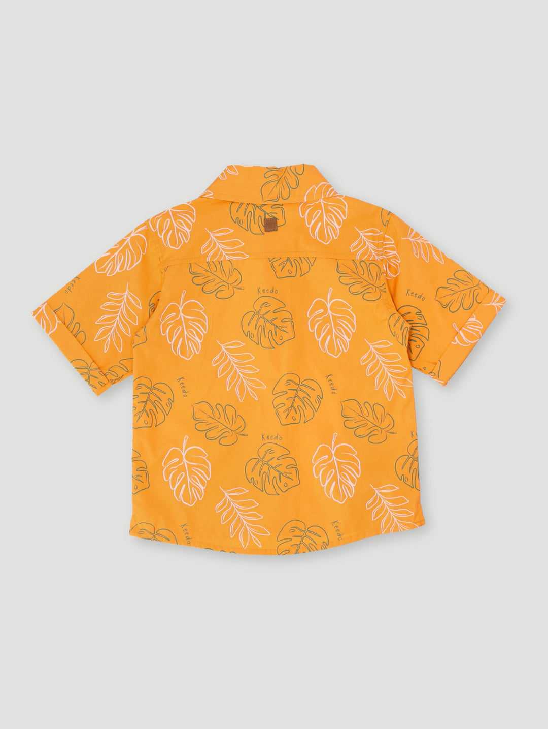 Keedo Boys Foliage Shirt - Mustard