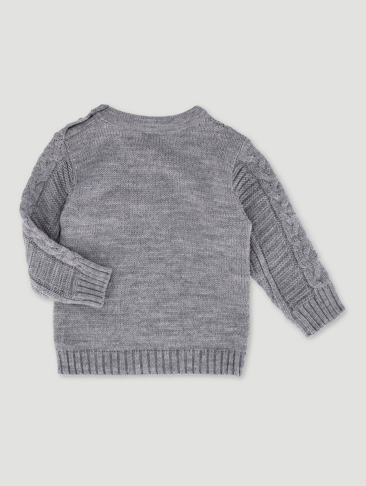 Baby Boys Knit Pullover - Grey