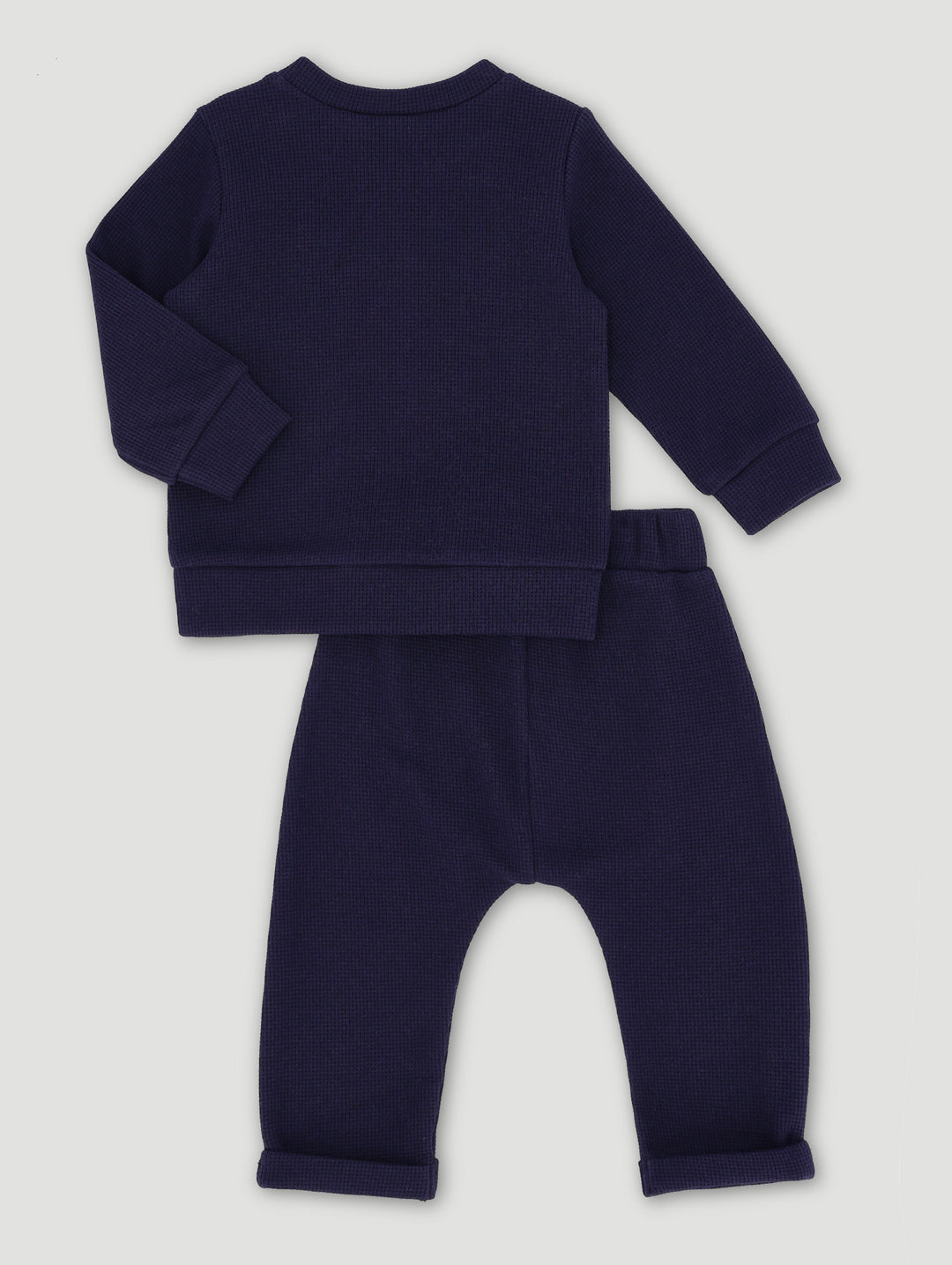 Baby Boys Waffle Occasion Set - Navy