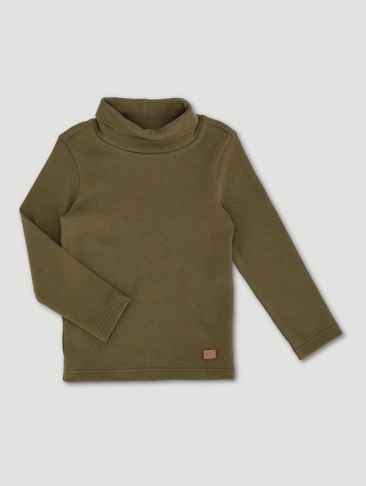 Pre-Boys Poloneck With Badge - Olive