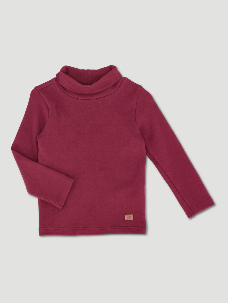 Pre-Boys Poloneck With Badge - Maroon