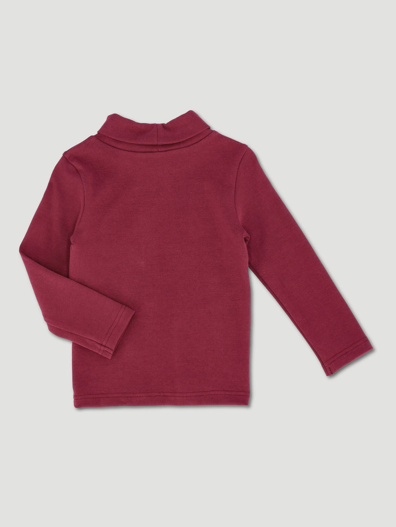 Pre-Boys Poloneck With Badge - Maroon