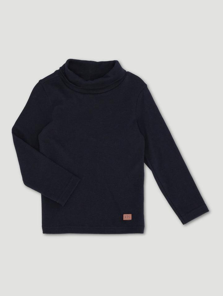 Pre-Boys Poloneck With Badge - Black