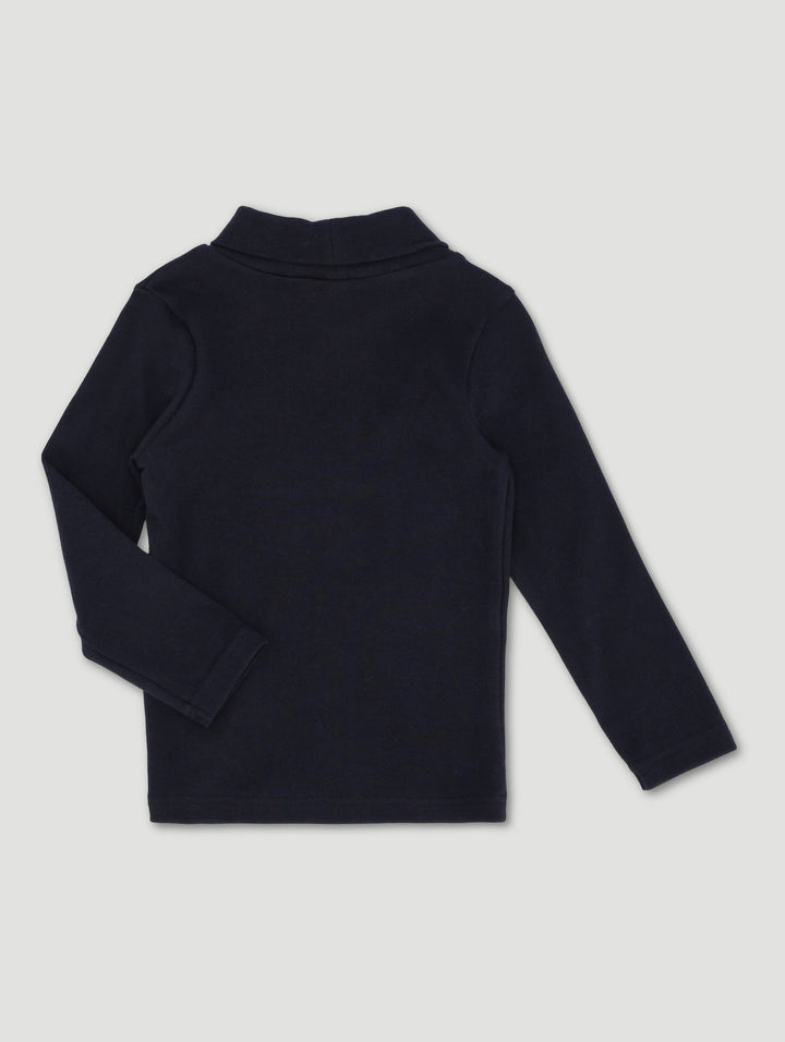 Pre-Boys Poloneck With Badge - Black