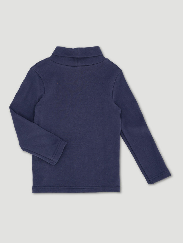 Pre-Boys Poloneck With Badge - Navy
