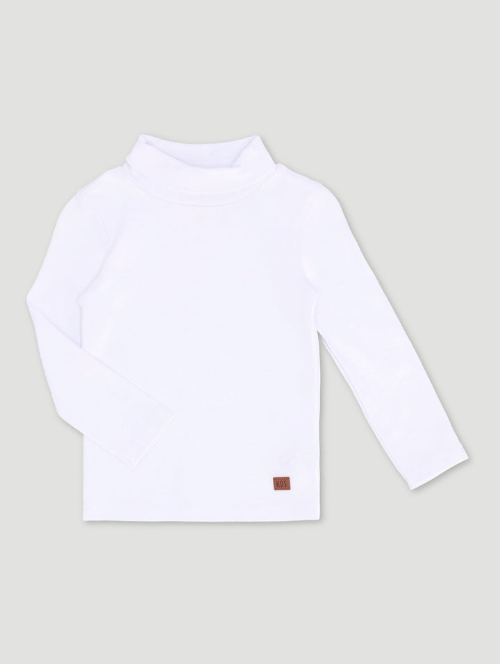 Pre-Boys Poloneck With Badge - White