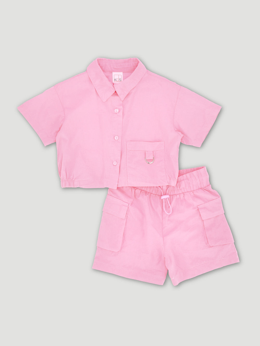 Pre-Girls Blouse & Skort Taslon Set - Candy Pink