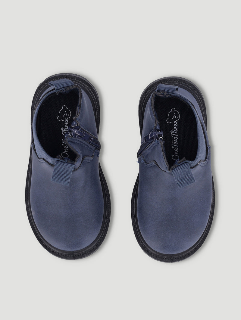 Baby Boys Coloured Sole Chunky Boot - Dark Navy