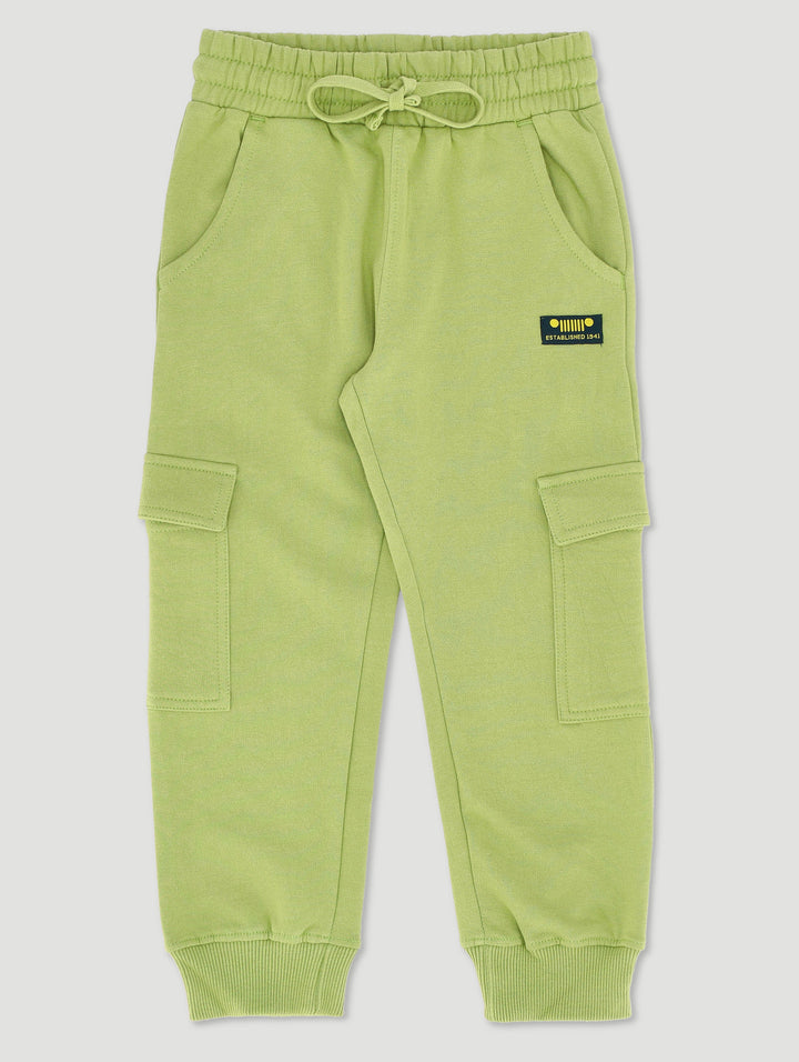 Pre-Boys Cargo Fleece Jogger - Green