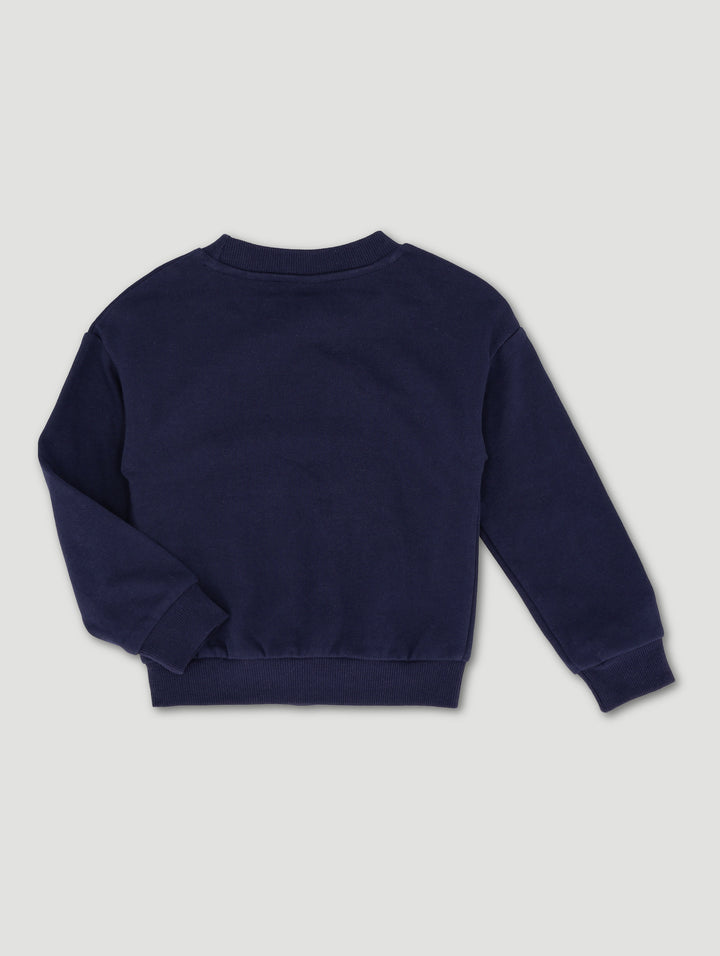 Pre-Girls Unicorn Print Tracktop - Navy