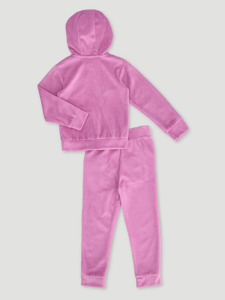 Pre-Girls Velour Tracksuit Set - Mauve