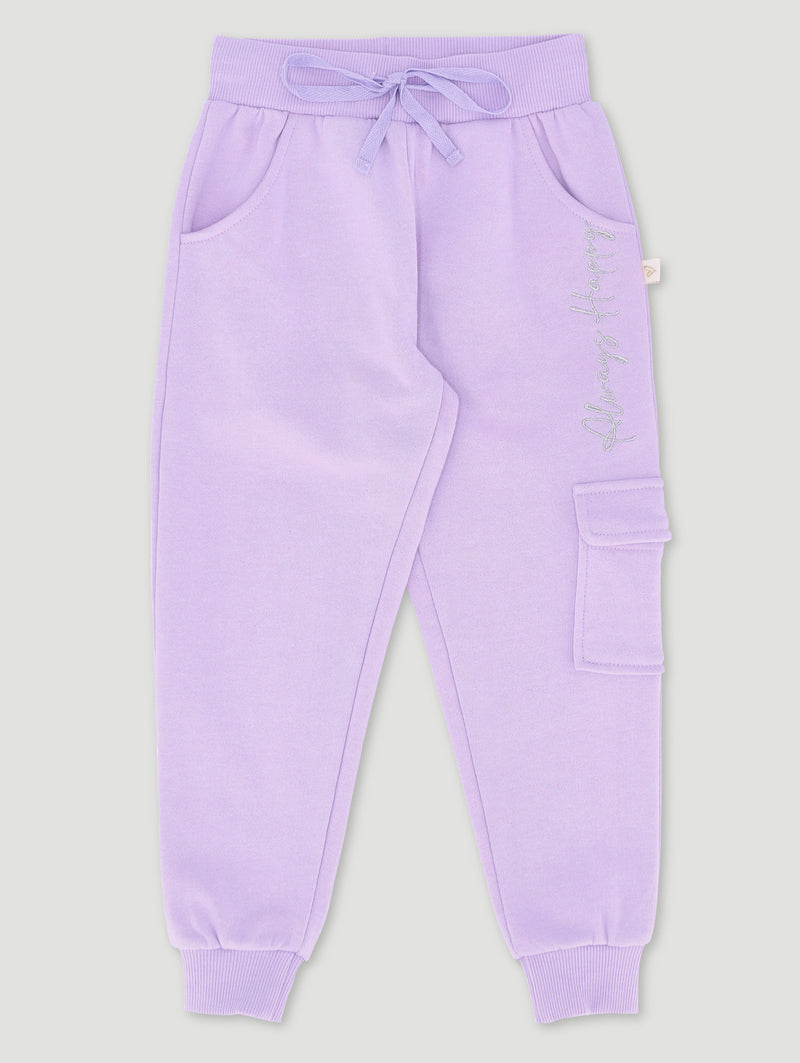 Pre-Girls Cargo Pocket Jogger - Lilac