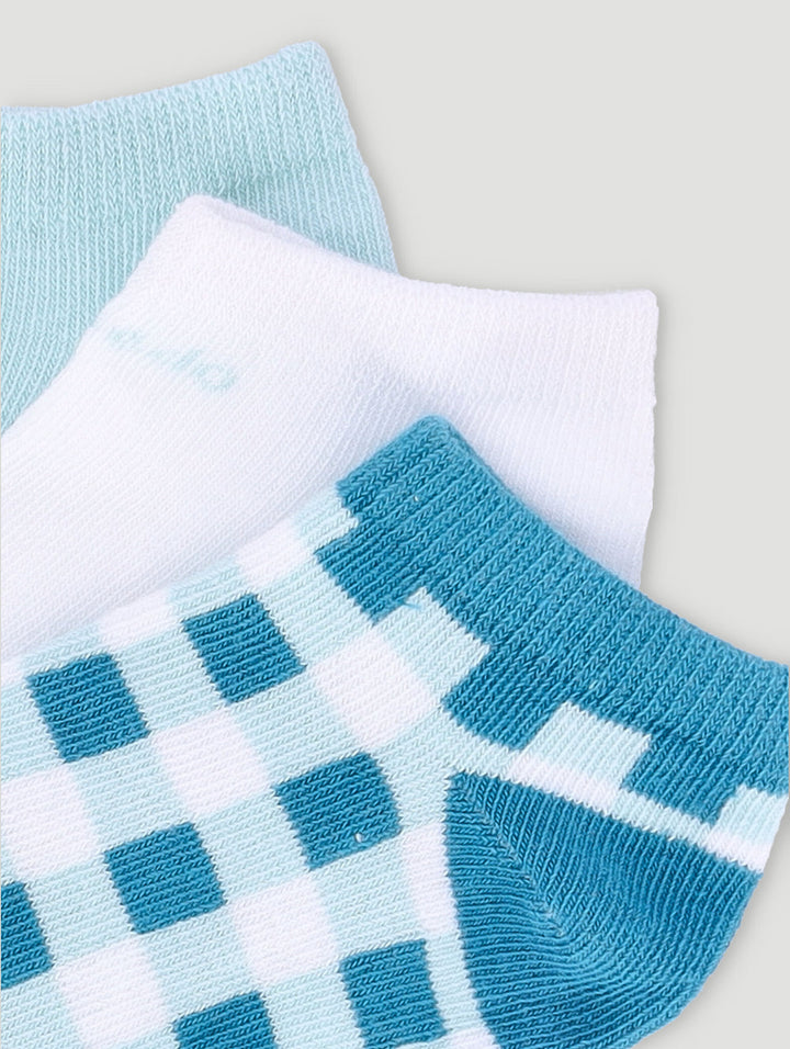 Keedo 3 Pack Gingham Cotton Socks - Multi