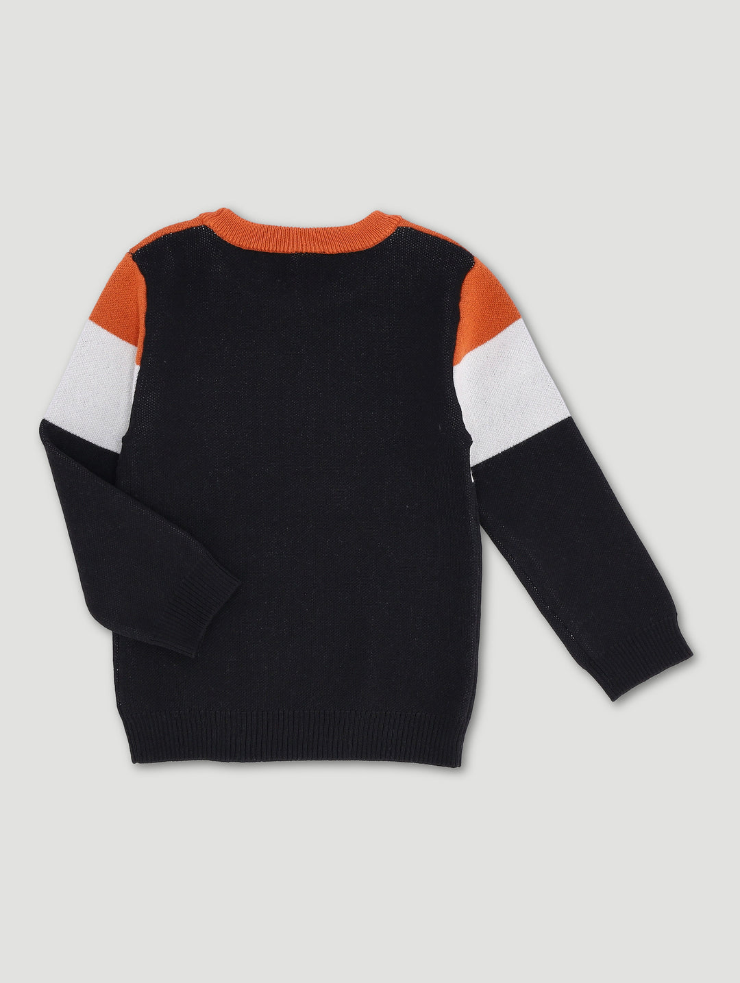 Pre-Boys Stripe Jacquard Knitwear - Black/Rust