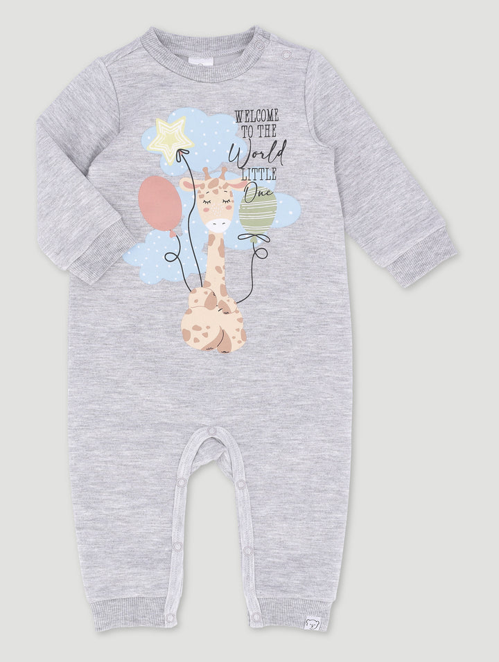 Baby Boys Welcome To The World Brushed Sleepsuit - Multi