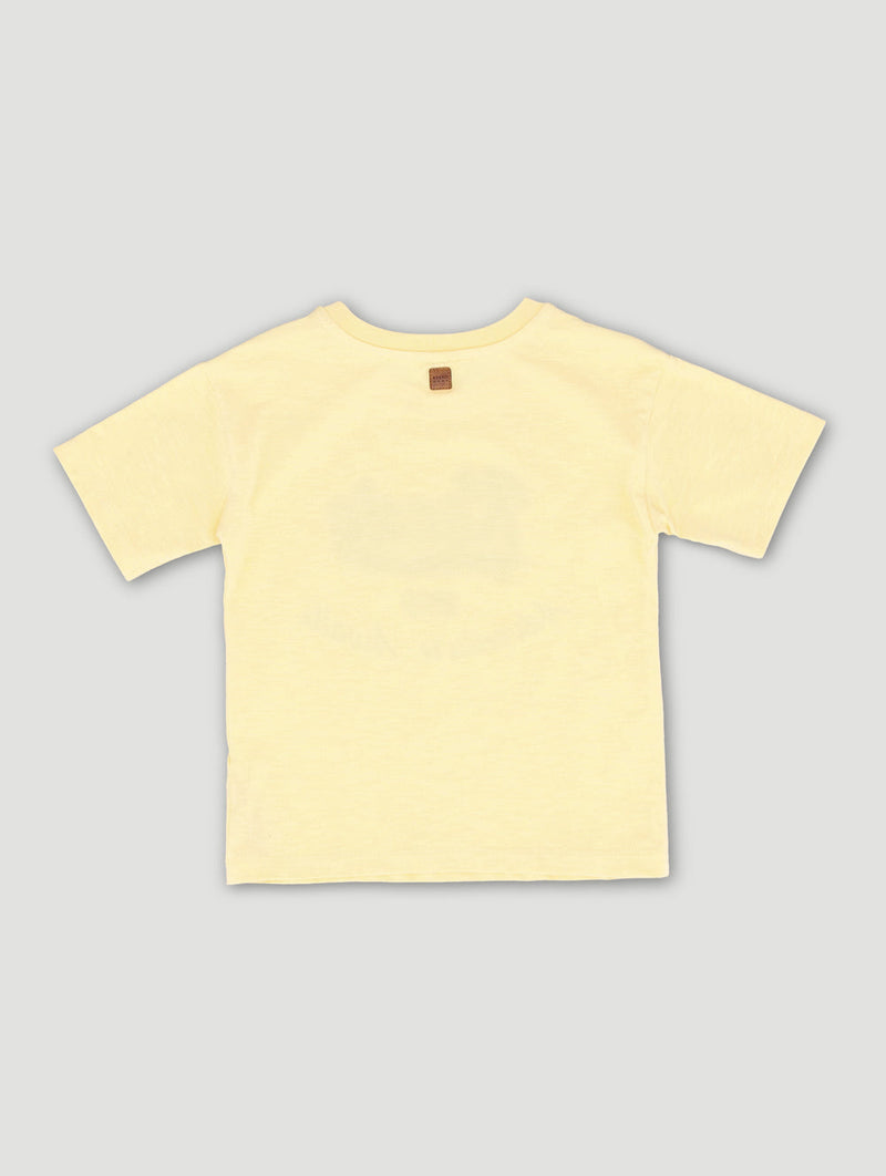 Keedo Boys Flock Logo Tee - Yellow