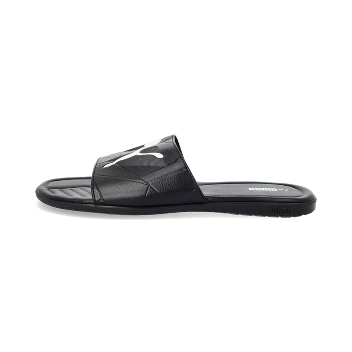 Men's Streetcat Emossed Facet Slide in Sandal - Black