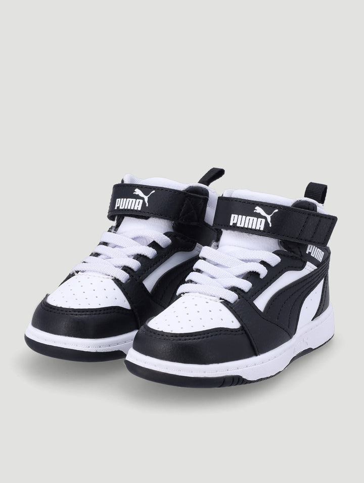 Pre-Boys Rebound V6 Mid Ac+ Sneaker - White/Black