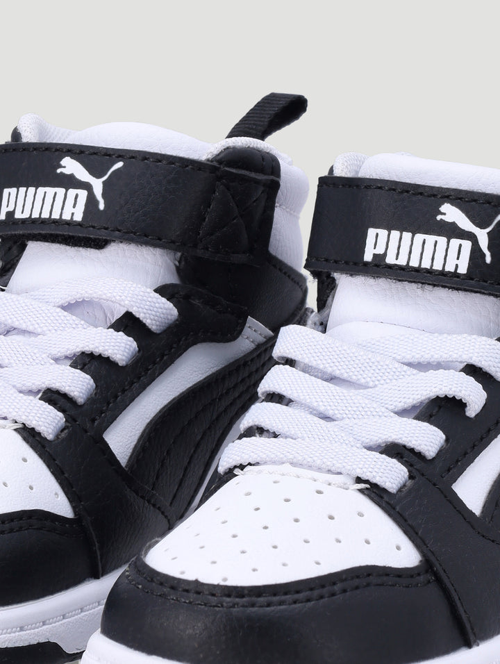 Pre-Boys Rebound V6 Mid Ac+ Sneaker - White/Black