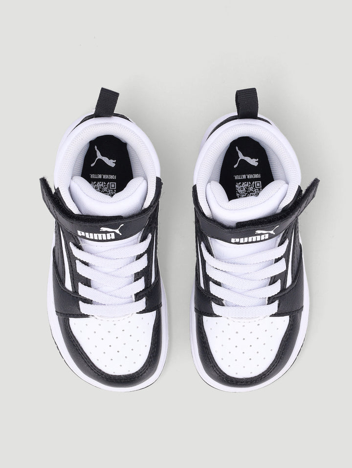 Pre-Boys Rebound V6 Mid Ac+ Sneaker - White/Black