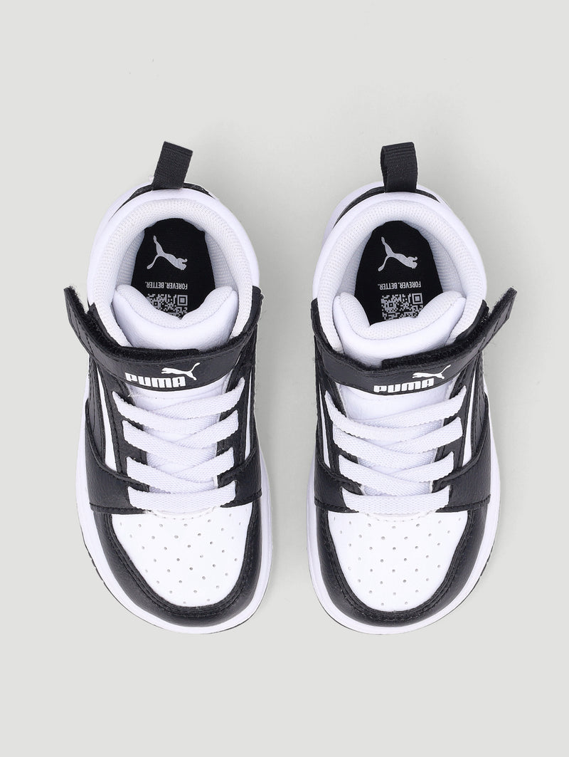 Pre-Boys Rebound V6 Mid Ac+ Sneaker - White/Black