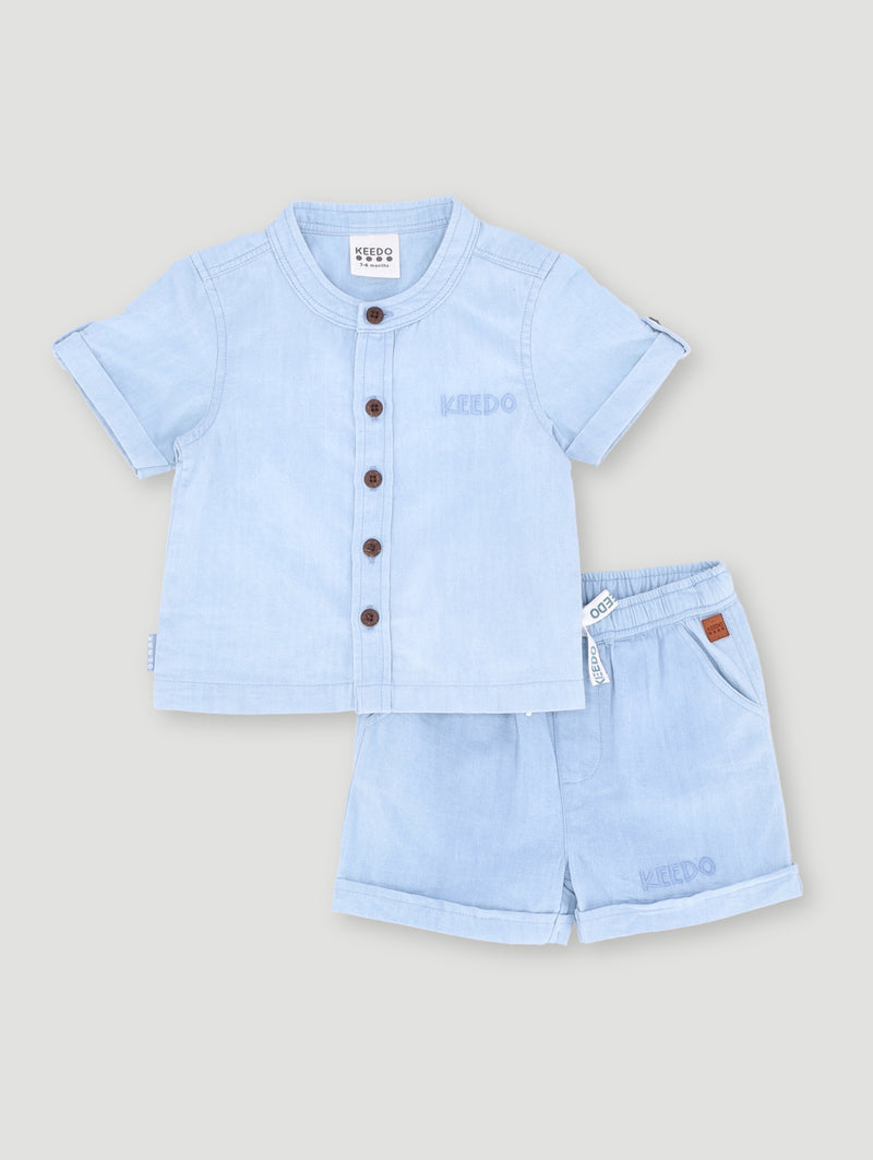 Baby Boys Denim Chambray Short