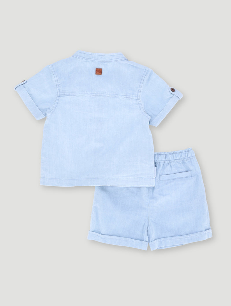 Baby Boys Denim Chambray Short