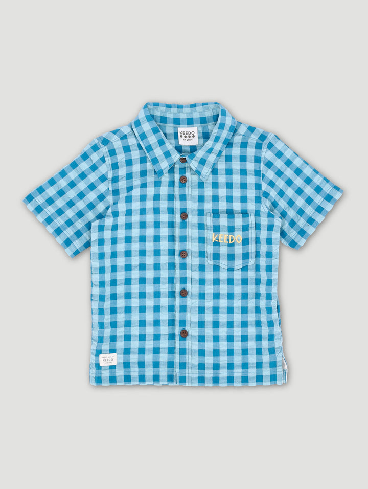 Keedo Boys Gingham Shirt - Multi
