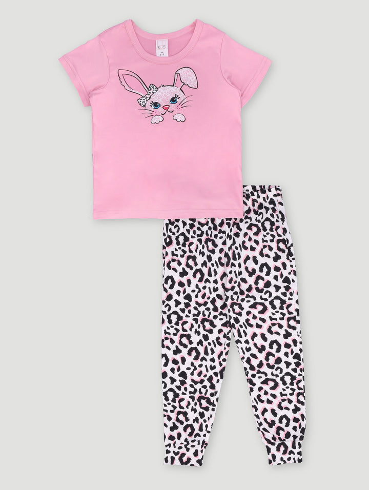 Pre-Girls Spots Print Sleep Bottoms - Pink
