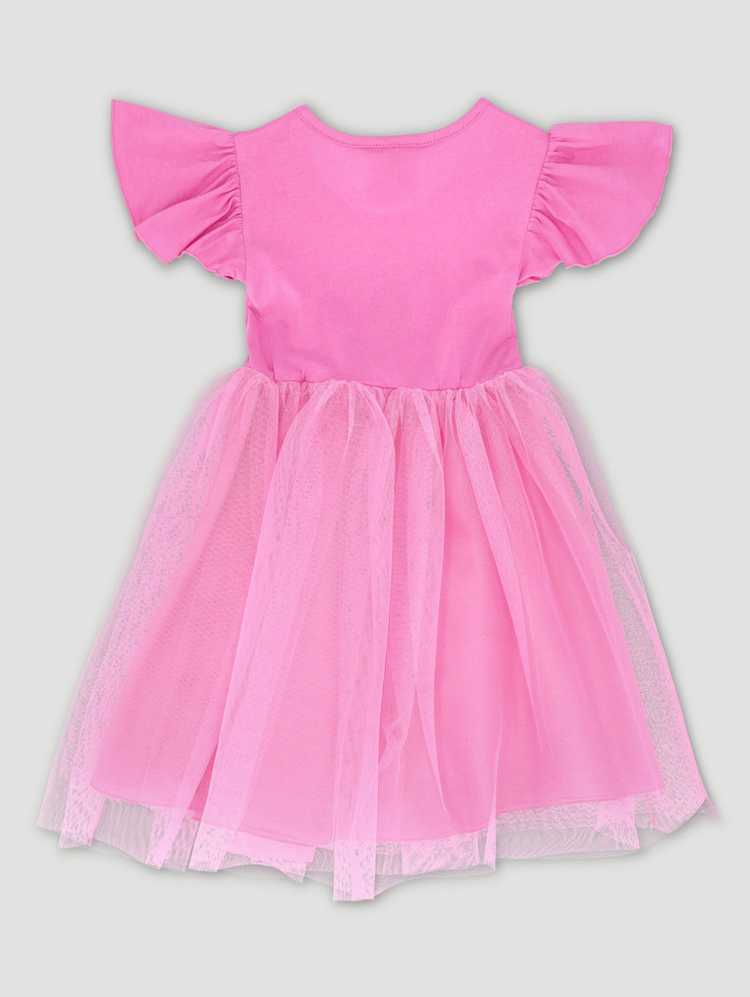 Pre-Girls Barbie Heart Foil Party Dress - Pink