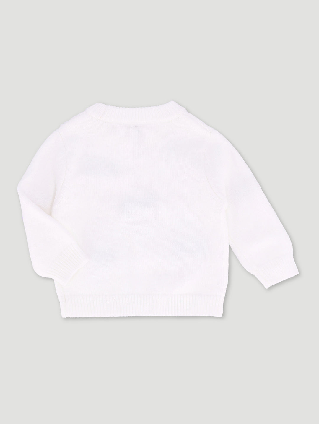 Baby Girls Bow Knit Pullover - Cream
