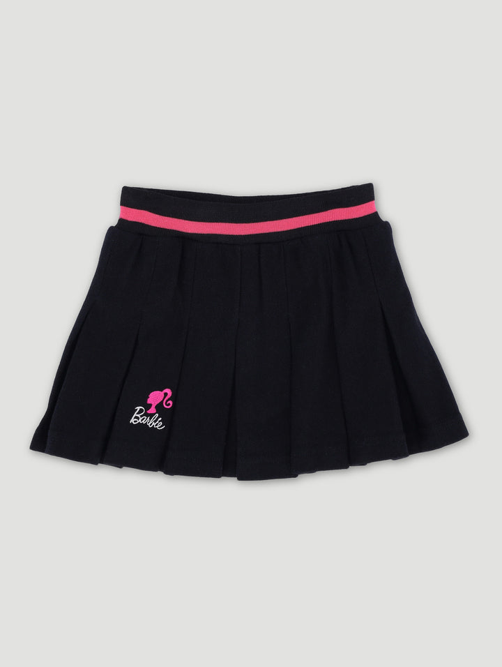Pre-Girls Barbie Pleated Skirt - Black