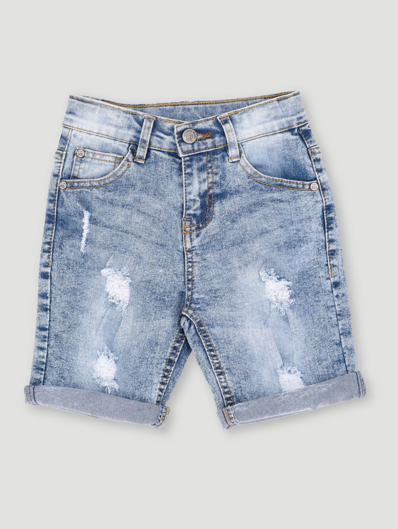 Pre-Boys Denim Short - Light Blue