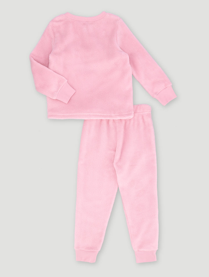Pre-Girls Embroidered Bear Pocket Set - Pink