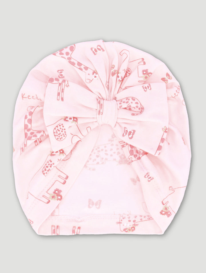 Keedo Baby Girls Kitty Beanie - Pink