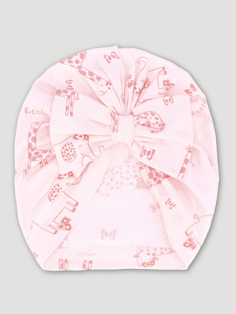 Keedo Baby Girls Kitty Beanie - Pink