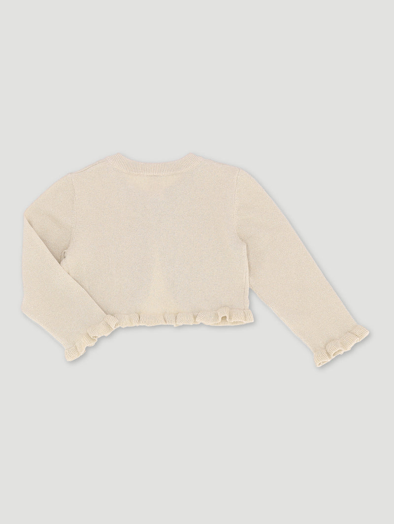 Pre-Girls Knit Cardigan - Gold