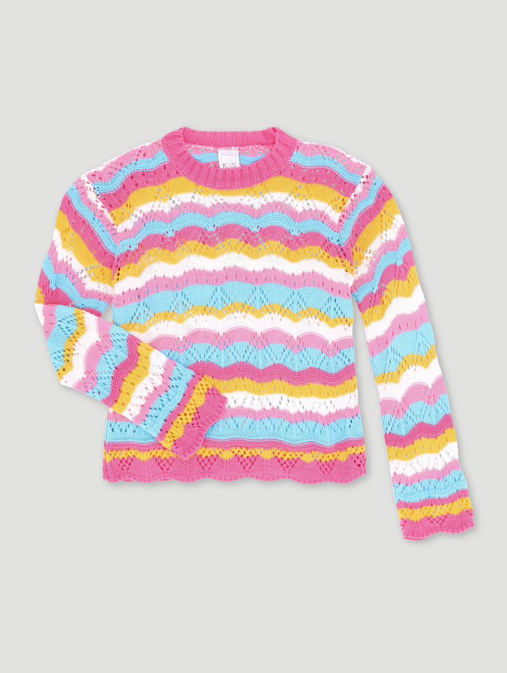 Pre-Girls Crochet Jersey - Multi