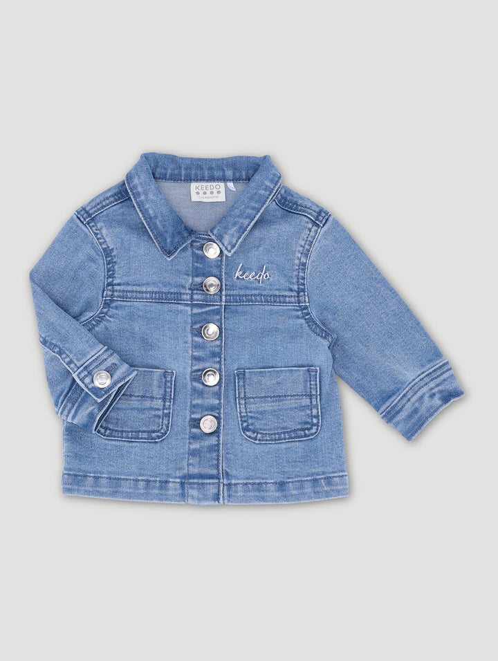 Keedo Baby Girls Denim Shacket - Denim