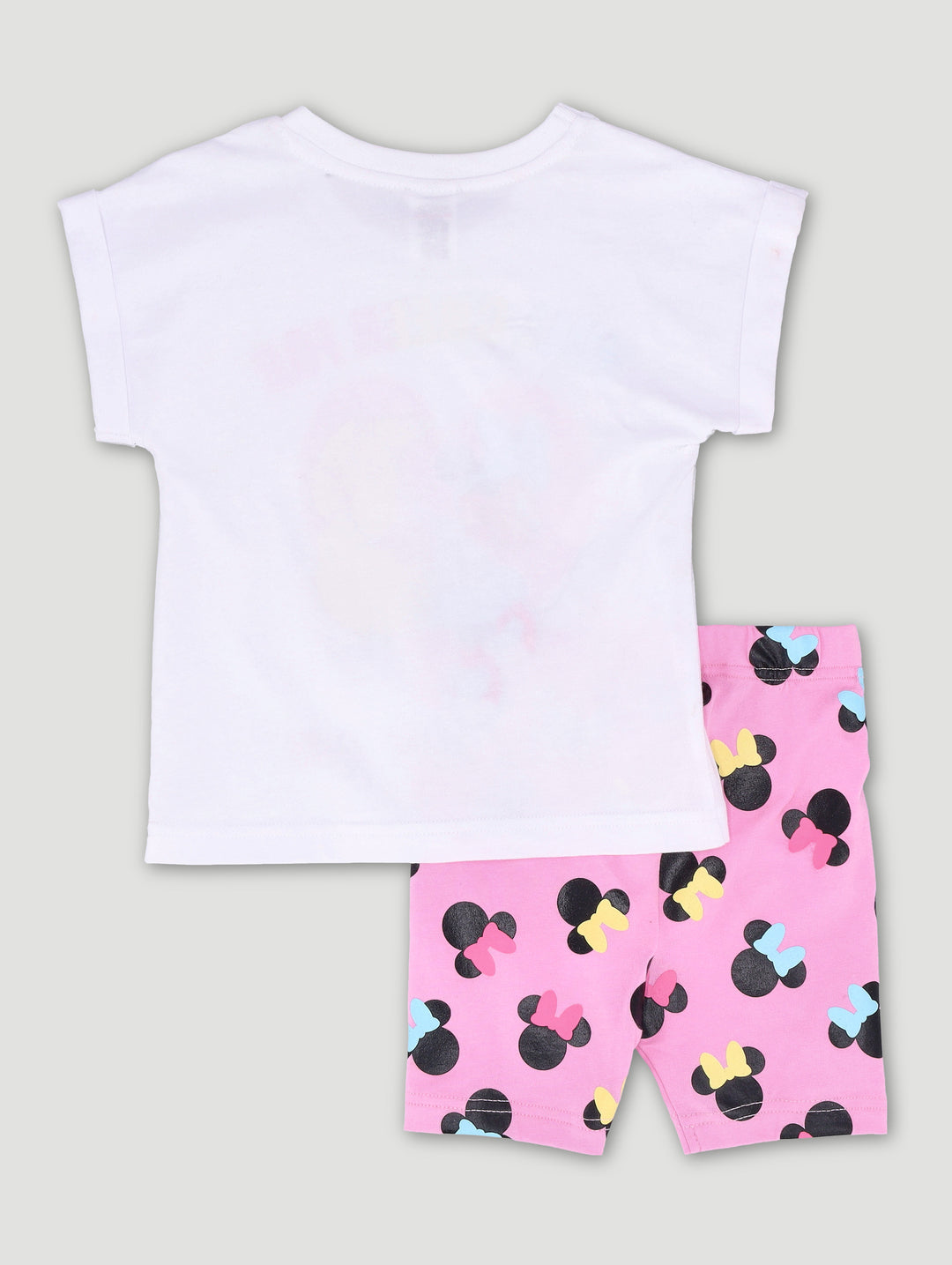 Pre-Girls Minnie Tee & Cycle Short Set - White