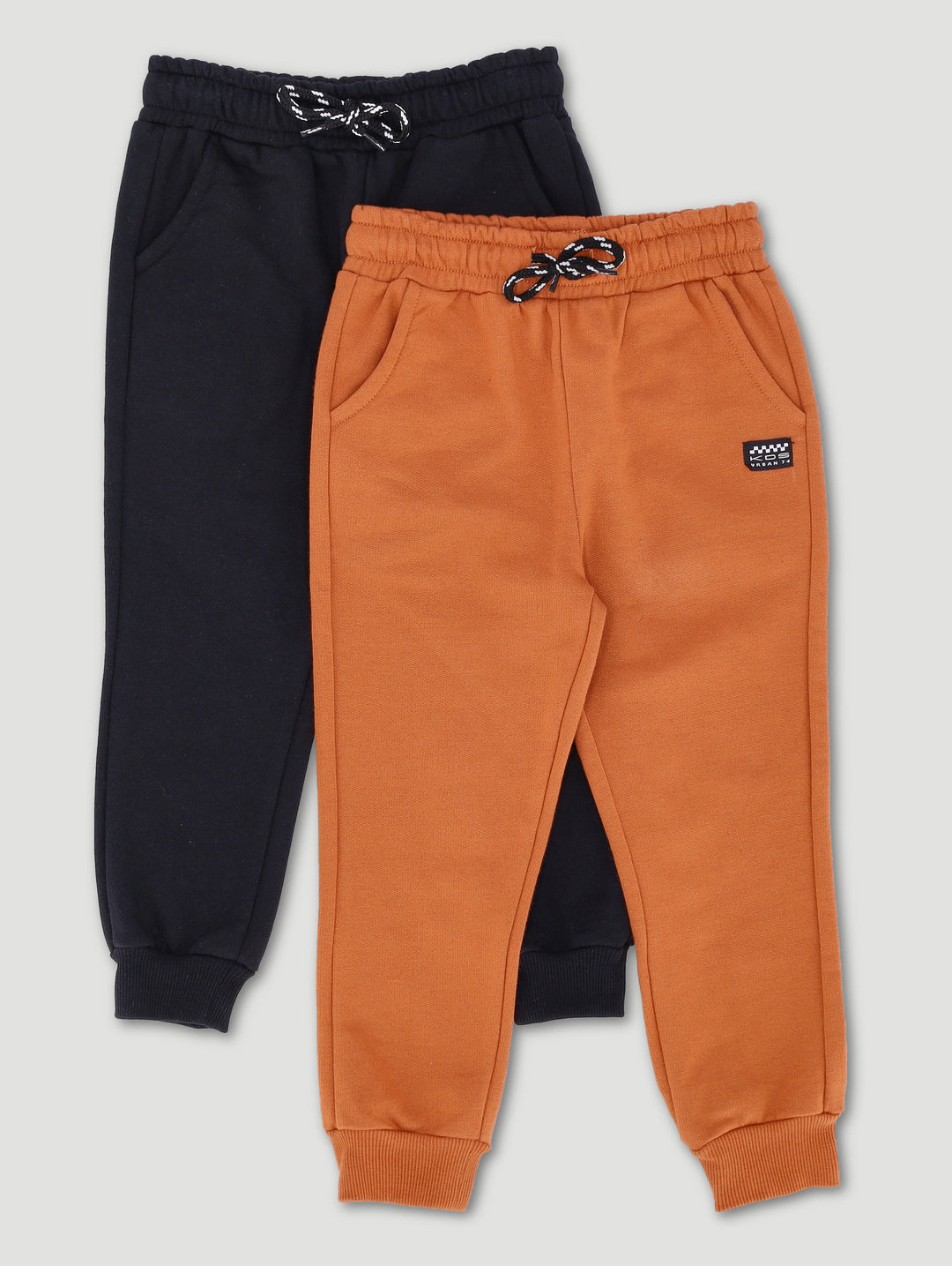 Pre-Boys 2 Pack Fleece Jogger - Rust/Black
