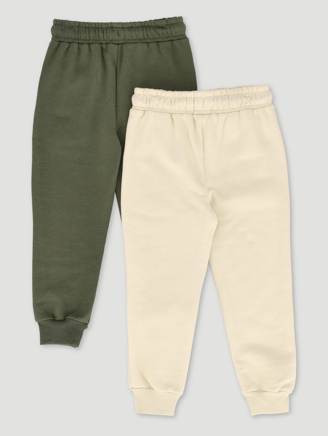 Pre-Boys 2 Pack Fleece Jogger - Olive/Stone