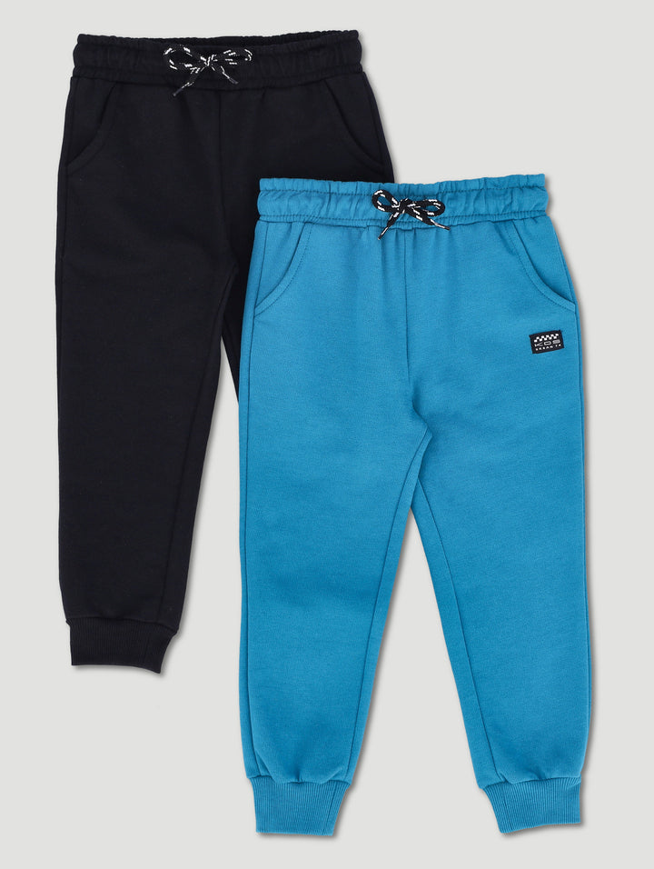 Pre-Boys 2 Pack Fleece Jogger - Teal/Black