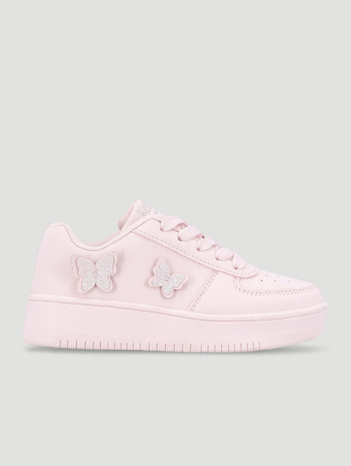 Keedo Girls Butterfly Sneaker - Pink